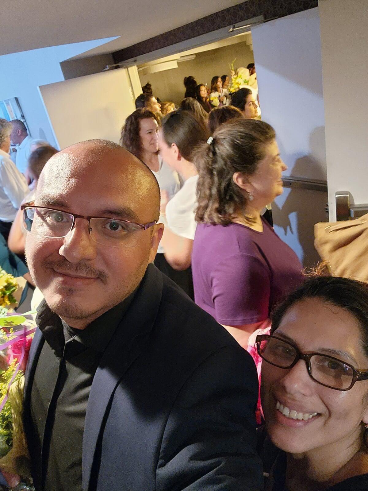 With the wife